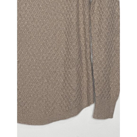 Wool Blend Soft Beige Crew Neck Sweater Womens XXS Cozy Office Neutral Minimal - Picture 4 of 9